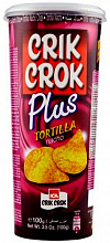 Чипсы КРИК КРОК ПЛЮС "Тортилья Нуева Начос" / Crik Crok PLUS "Tortila Nueva Nacho", 100 гр.