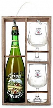 Набор ТРИПЛ КАРМЕЛИТ / Bosteels "Tripel Karmeliet", 8,4%, ( 1 бут х 0,75л. + 2 бокала)