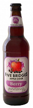 Сидр ФАЙВ БРИДЖЕС "Ягодный микс" / Five Bridges "Berry", (0,5л.), бут, 4,7%, яблочный, полусухой